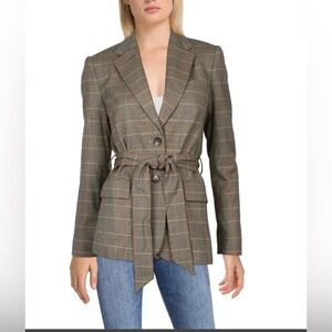 Lauren Ralph Lauren Twill Plaid Wool Blend Blazer NWT